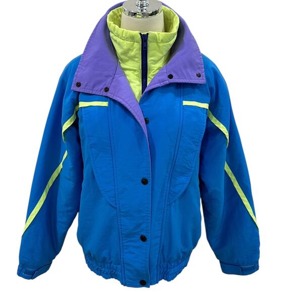 Vintage The North Face Vertical Gore-Tex Color Block Jacket - Picture 1 of 9
